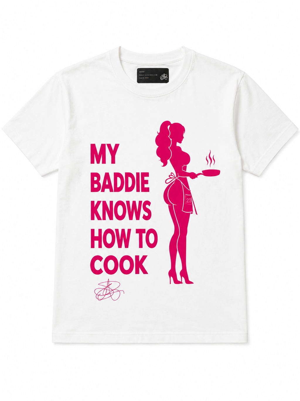 My Baddie Knows How To Cook - White/Pink